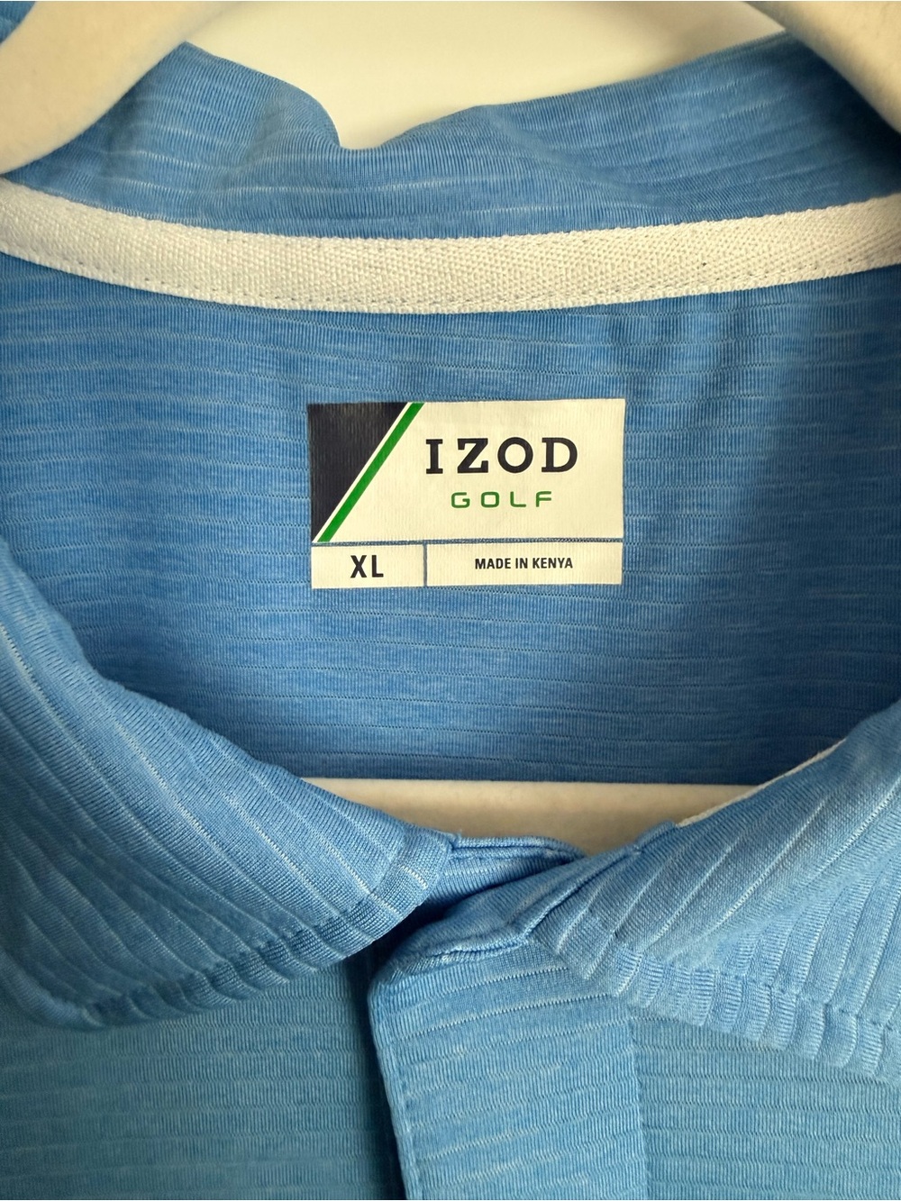 Izod Men’s Polo Shirt in Light Blue with Embroidered Logo - Picture 3 of 5